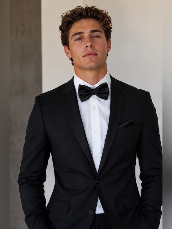Chaps Other - Chaps Black Satin Bow Tie Adjustable Formal Wedding Prom Classic